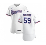 Men's Nike Texas Rangers #59 Brett Martin White Home 2020 Authentic Player Baseball Jersey