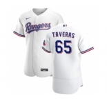 Men's Nike Texas Rangers #65 Leody Taveras White Home 2020 Authentic Player Baseball Jersey