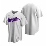 Men's Nike Texas Rangers Blank White Cooperstown Collection Home Stitched Baseball Jersey