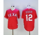 Men's Texas Rangers #12 Rougned Odor Majestic Red Player Authentic Jersey