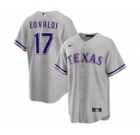 Men's Texas Rangers #17 Nathan Eovaldi Gray Cool Base Stitched Baseball Jersey