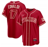 Men's Texas Rangers #17 Nathan Eovaldi Red 2026 City Connect Stadium Stitched Baseball Jersey