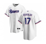 Men's Texas Rangers #17 Nathan Eovaldi White Cool Base Stitched Baseball Jersey