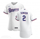 Men's Texas Rangers #2 Marcus Semien White Stitched MLB Flex Base Nike Jersey