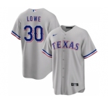 Men's Texas Rangers #30 Nathaniel Lowe Gray Cool Base Stitched Baseball Jersey