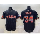 Men's Texas Rangers #34 Nolan Ryan Black Mexico Limited Stitched Baseball Jersey