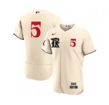 Men's Texas Rangers #5 Corey Seager Cream 2023 City Connect Flex Base Stitched Baseball Jersey