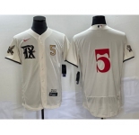 Men's Texas Rangers #5 Corey Seager Number Cream 2023 City Connect Flex Base Stitched Jersey