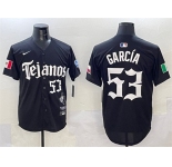 Men's Texas Rangers #53 Adolis García Black Mexico 2025 Vapor Premier Limited Stitched Baseball Jersey
