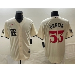 Men's Texas Rangers #53 Adolis García Cream City Connect Cool Base Stitched Baseball Jersey