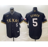 Men's Texas Rangers #6 Josh Jung Number Light Blue Team Logo Cool Base Jersey
