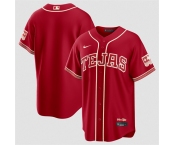 Men's Texas Rangers Blank Red 2026 City Connect Stadium Stitched Baseball Jersey