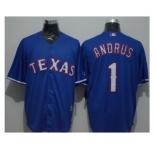 Texas Rangers #1 Elvis Andrus Blue New Cool Base Stitched Baseball Jersey