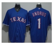 Texas Rangers #1 Elvis Andrus Blue New Cool Base Stitched Baseball Jersey