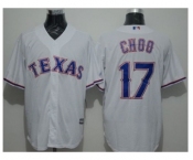 Texas Rangers #17 Shin-Soo Choo White New Cool Base Stitched Baseball Jersey