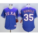 Texas Rangers #35 Cole Hamels Blue Cool Base Stitched Baseball Jersey[Hamels]