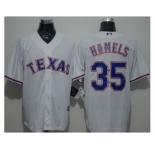 Texas Rangers #35 Cole Hamels White New Cool Base Stitched Baseball Jersey