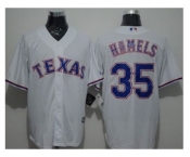 Texas Rangers #35 Cole Hamels White New Cool Base Stitched Baseball Jersey