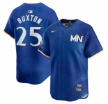 Men Minnesota Twins #25 Byron Buxton Royal 2024 City Connect Limited Stitched Baseball Jersey