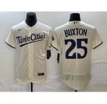 Men's Minnesota Twins #25 Byron Buxton 2023 Cream Flex Base Stitched Jersey
