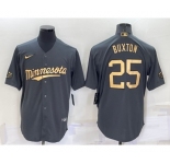 Men's Minnesota Twins #25 Byron Buxton Grey 2022 All Star Stitched Cool Base Nike Jersey