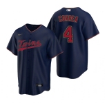 Men's Minnesota Twins #4 Carlos Correa Navy Cool Base Stitched Jersey