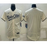 Men's Minnesota Twins Blank Cream 2022 City Connect Flex Base Stitched Jersey