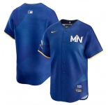 Men's Minnesota Twins Blank Royal 2024 City Connect Limited Stitched Baseball Jersey