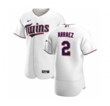 Men's Nike Minnesota Twins #2 Luis Arraez White Home 2020 Authentic Player Baseball Jersey