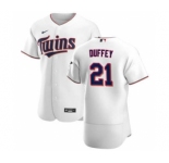 Men's Nike Minnesota Twins #21 Tyler Duffey White Home 2020 Authentic Player Baseball Jersey
