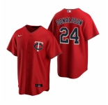 Men's Nike Minnesota Twins #24 Josh Donaldson Red Alternate Stitched Baseball Jersey