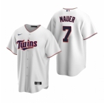 Men's Nike Minnesota Twins #7 Joe Mauer White Home Stitched Baseball Jersey