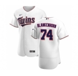 Men's Nike Minnesota Twins #74 Travis Blankenhorn White Home 2020 Authentic Player Baseball Jersey