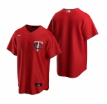 Men's Nike Minnesota Twins Blank Red Alternate Stitched Baseball Jersey
