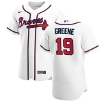 Atlanta Braves #19 Shane Greene Men's Nike White Home 2020 Authentic Player MLB Jersey
