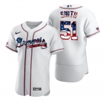 Atlanta Braves #51 Will Smith Men's Nike White Fluttering USA Flag Limited Edition Authentic MLB Jersey