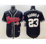 Men's Atlanta Braves #23 Michael Harris II Black Cool Base Stitched Baseball Jersey
