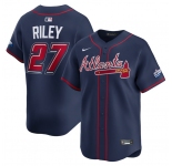 Men's Atlanta Braves #27 Austin Riley Navy 2025 Speedway Classic Alternate Limited Stitched Baseball Jersey