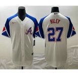 Men's Atlanta Braves #27 Austin Riley White 2023 City Connect Cool Base Stitched Jersey