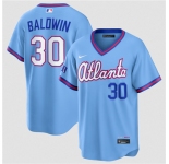 Men's Atlanta Braves #30 Drake Baldwin Powder Blue 2026 City Connect Stadium Stitched Baseball Jersey