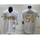 Men's Atlanta Braves #54 Max Fried Number White 2022 All Star Stitched Cool Base Nike Jersey