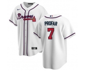 Men's Atlanta Braves #7 Jurickson Profar White 2025 Cool Base Stitched Baseball Jersey