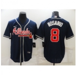 Men's Atlanta Braves #8 Eddie Rosario Nike Navy Jersey