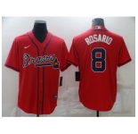 Men's Atlanta Braves #8 Eddie Rosario Nike Red Jersey