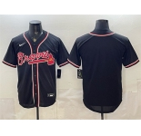 Men's Atlanta Braves Blank 2026 Fashion Replica Black Out Stitched Baseball Jersey
