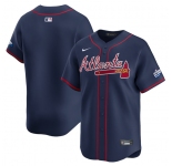 Men's Atlanta Braves Blank Navy 2025 Speedway Classic Alternate Limited Stitched Baseball Jersey