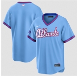Men's Atlanta Braves Blank Powder Blue 2026 City Connect Stadium Stitched Baseball Jersey