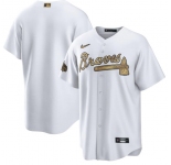 Men's Atlanta Braves Blank White 2022 All-Star Cool Base Stitched Baseball Jersey