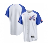 Men's Atlanta Braves Blank White 2023 City Connect Cool Base Stitched Baseball Jersey