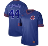 Men's Nike Atlanta Braves #44 Hank Aaron Blue M&N MLB Jersey